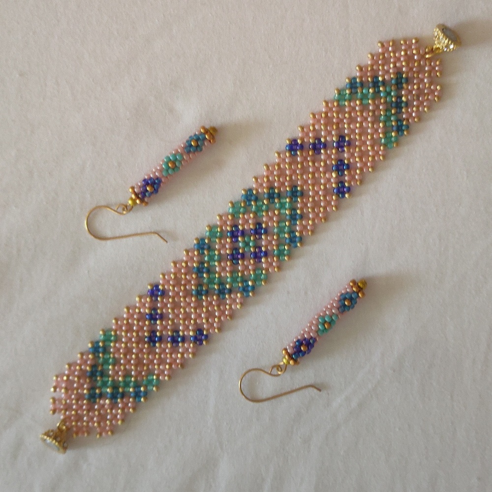 Chevron Bracelet & Earring Set